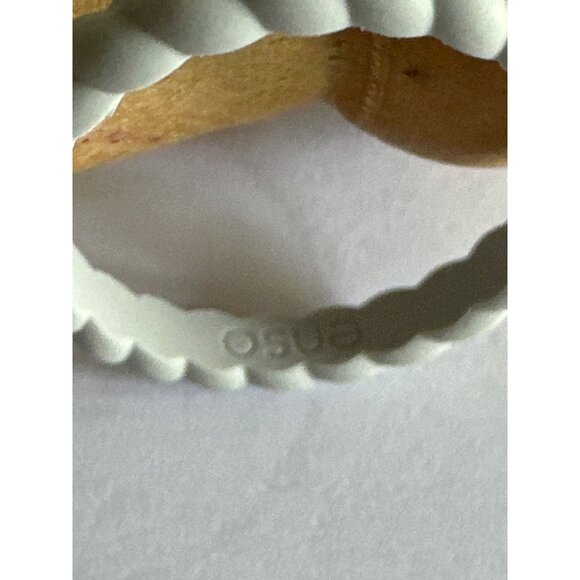 Enso Silicone Ring Unisex Size 5 Gray Rope Ring Comfortable Lightweight Modern - Picture 3 of 3